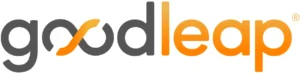 The Image Displays The Goodleap Logo With Its Text In Lowercase Letters, Elegantly Styled In Gray And Orange Hues, Symbolizing Innovative Finance Options.
